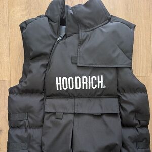 Hoodrich Vest Mens Black Medium Puffer Astro V3 Body Warmer Street Wear Zip